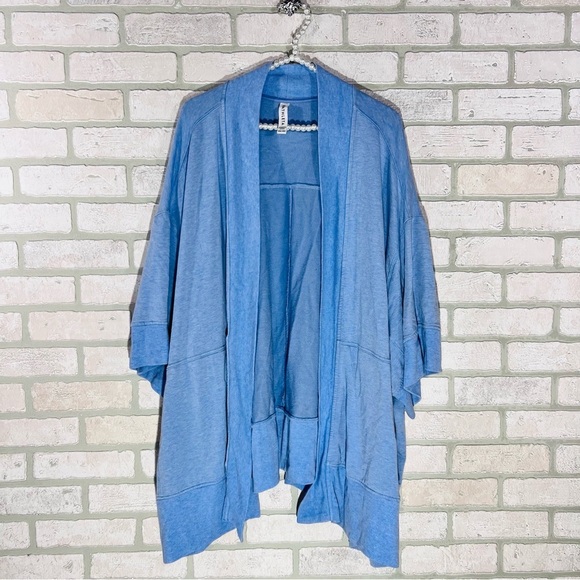 Athleta Lotus Wrap Cardigan in Blue Heather Size 3X/4X Style 980564 - Picture 4 of 10